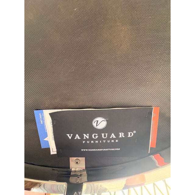 Early 21st Century Vanguard Furniture Light Blue and Silver Framed Counter Stool For Sale - Image 5 of 5
