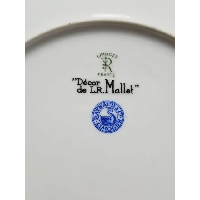 Vintage Limoges Porcelain Plates from Raynaud & Co, 1950s, Set of 20 For Sale - Image 10 of 11