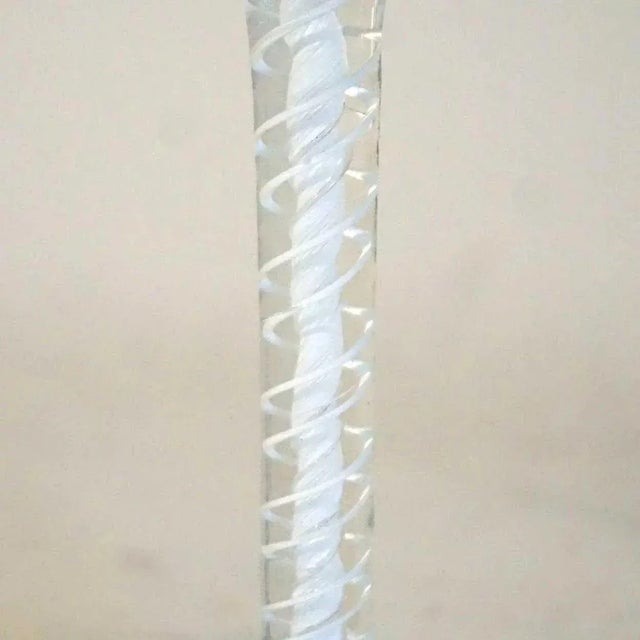 Early Double-Series Opaque Twist Stem Glass For Sale - Image 4 of 7