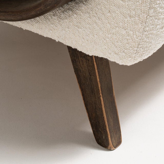 19th Century France Cream Wood Armchair For Sale - Image 10 of 11