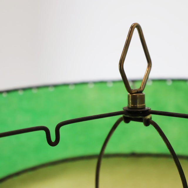 Circa 1950. We offer this Rare Mid Century Modern Atomic Floor Lamp with Ceramic Flowerpot, original shades working in...