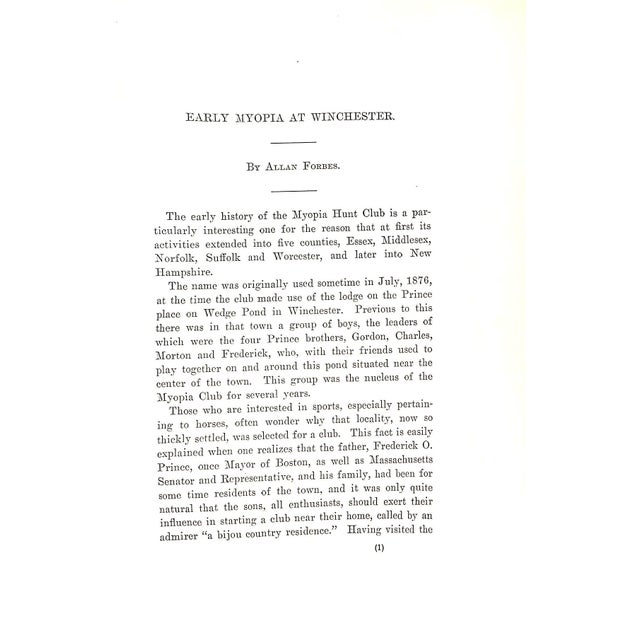 "Early Myopia at Winchester, Hamilton, Dedham, Framingham. Southboro and Milton" 1942 Forbes, Allan For Sale - Image 12 of 15