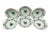 6 Herend "Chinese Bouquet Apponyi Green" Fruit Bowls, 1980s 6 Porcelain bowls for fruit, yoghurt, small salad, etecetera...