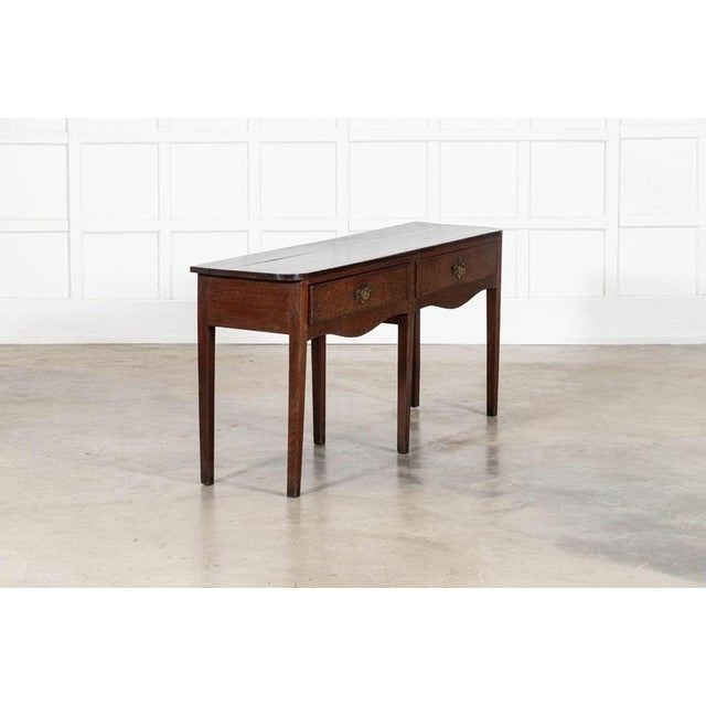 Circa 1780 18thC English Country Oak Dresser Base W154 x D39.5 x H70.5 cm Weight 28 Kg