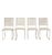 A set of four perfectly patina'ed mid century modern perforated metal patio chairs, French style. The chairs are a mix of...