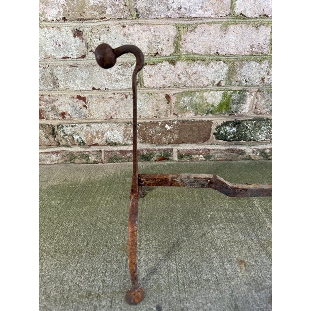 Pair of Antique Early 20th Century Rustic Andirons For Sale - Image 10 of 10
