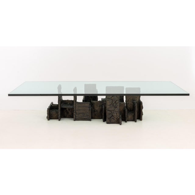 Mid-Century Modern Paul Evans Skyline Bronze Resin Coffee Table, 1971 For Sale - Image 3 of 13