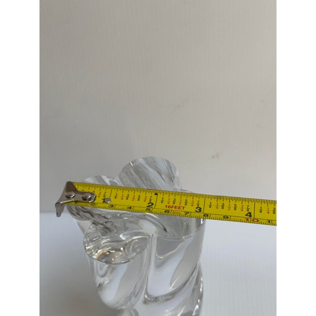 Transparent Baccarat "Aladdin" Pattern Vintage Signed 6.25"h Single Light Art Deco Candlestick Made in France For Sale - Image 8 of 16