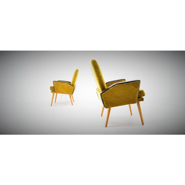 Set of Mid-Century Leather Armchairs attributed to Miroslav Navrátil, 1970s For Sale - Image 12 of 16