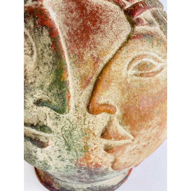 Organic Modern Handcrafted Terra-Cotta Table Lamp For Sale - Image 10 of 12