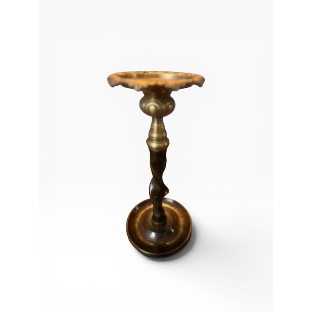 1990s Vintage Maitland-Smith Attributed Barley Twist Pillar Candlestick Holders- Set of 2 For Sale - Image 5 of 8