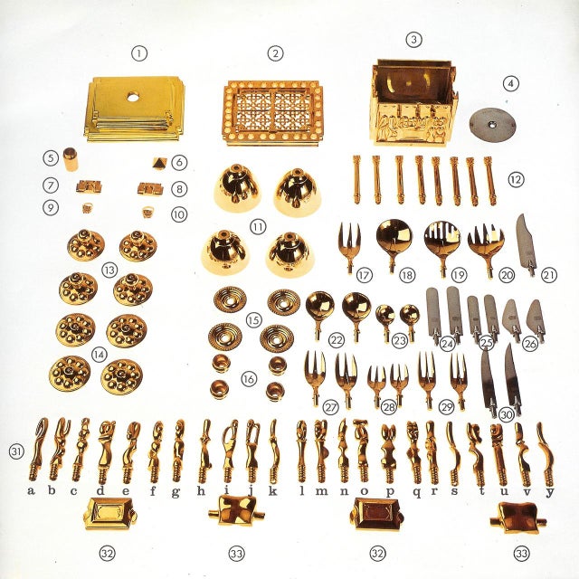 Il Cofanetto (Opus 123) Homage to Romeo & Juliet and the City of Verona Dining Set from Miguel Berrocal, 1969, Set of 88 For Sale - Image 4 of 18