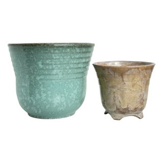 Art Deco Ceramic Plant Pots by Carstens Tönnieshof, Germany, 1930s, Set of 2 For Sale