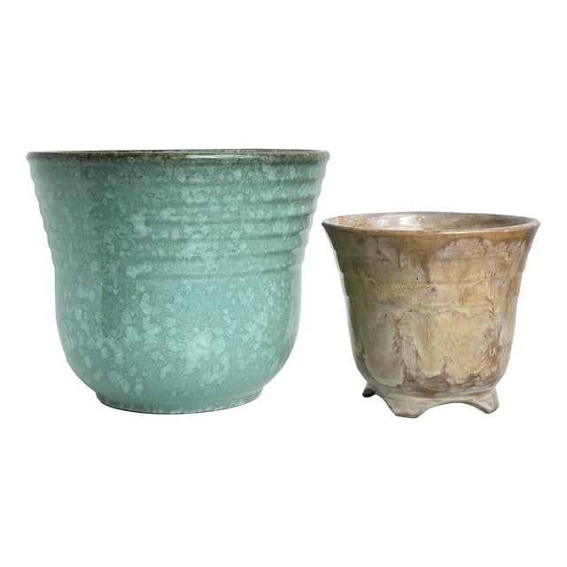 Art Deco Ceramic Plant Pots by Carstens Tönnieshof, Germany, 1930s, Set of 2 For Sale