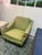 Stunning MCM Newly Upholstered Adrian Pearsall Inspired Lounge Chair Nice green fabric Beautiful walnut legs and armrests