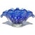 Beautiful vintage Murano hand blown cobalt blue, silver flecks, controlled bubbles Italian art glass bowl or vase....