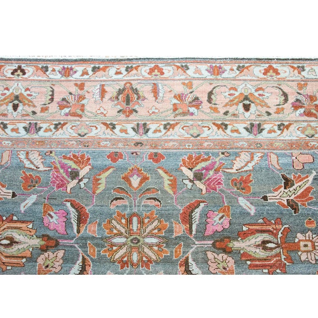 Gray Early 20th Century Persian Mehraban Rug For Sale - Image 8 of 15