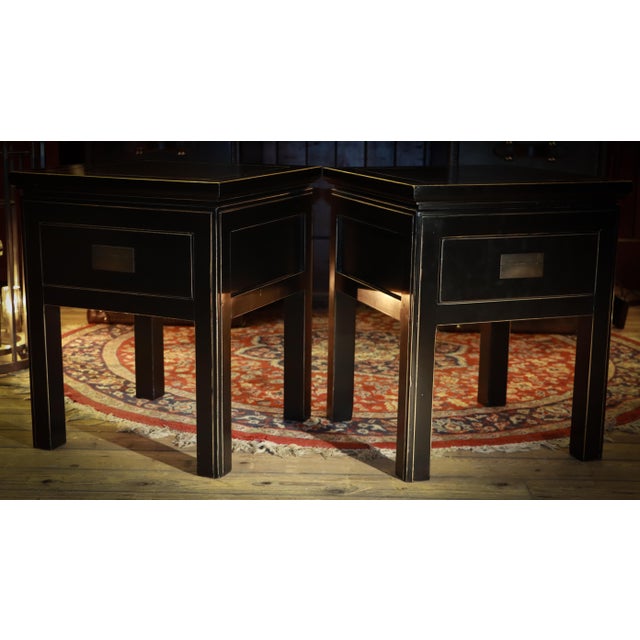 Vintage Canton Bedside Tables in Black Ash from Lombok, 2010s, Set of 2 For Sale - Image 9 of 18