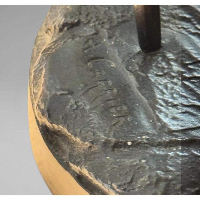 Antique 25” Signed French Bronze Sculpture the Landsknecht by Albert-Ernest Carrier Belleuse For Sale - Image 10 of 13