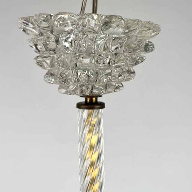 Rostrato Murano Glass Pendant Lamp, Italy, 1940s For Sale - Image 11 of 12
