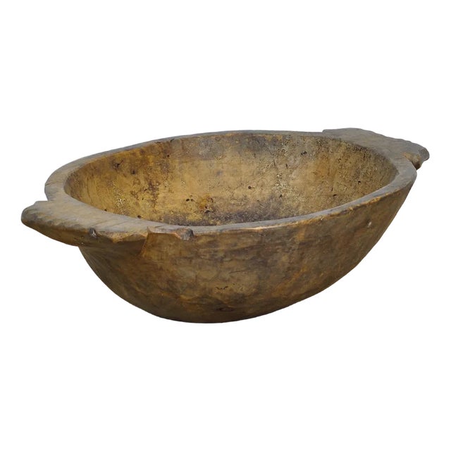 Handmade Wooden Dough Bowl, 1900s For Sale