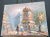 Original painting on canvas of old Paris including several figures and buildings. On an 8 x 10 stretcher, this little...