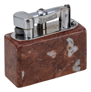 Vintage Italian Pink Marble Dunhill Table Lighter, 1955