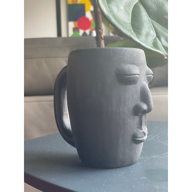 Sculpture Materials Contemporary Oaxacan Barro Sculptural Face Art/Coffee Cup For Sale - Image 7 of 7
