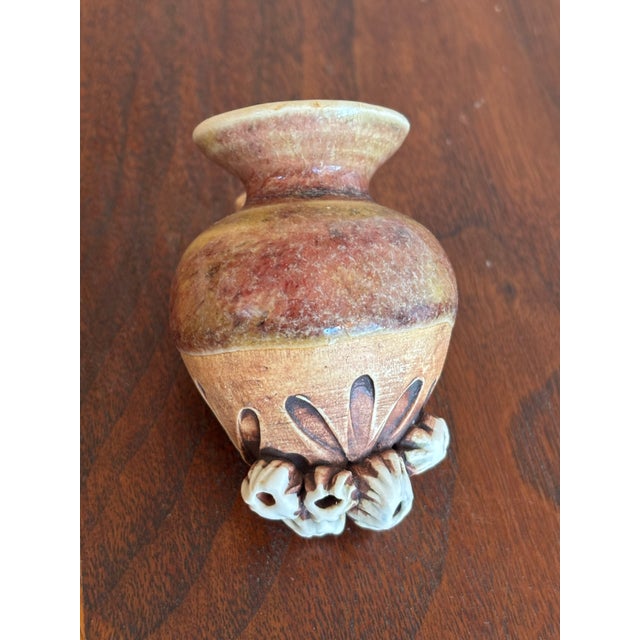 Boho Chic Studio Pottery Hanging Bud Vase With Sea Life Motif For Sale - Image 3 of 7