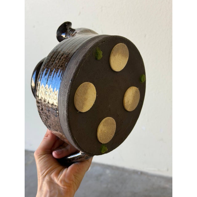 Authentic vintage Danish studio pottery teapot, crafted in Denmark circa 1970 This beautifully proportioned piece features...