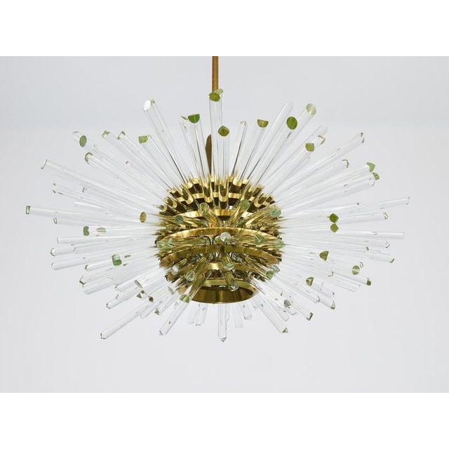 Miracle Sputnik Chandelier in Brass with Crystal Glass Rods from Bakalowits & Söhne, 1960s For Sale - Image 12 of 18
