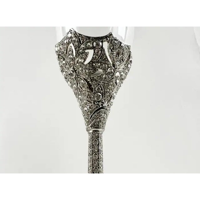 Olivia Riegel Windsor Swarovski Crystals Flute, Set of 2 For Sale - Image 14 of 14