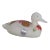 Fenton Satin Glass Hand Painted Poinsettia Duck Christmas For Sale