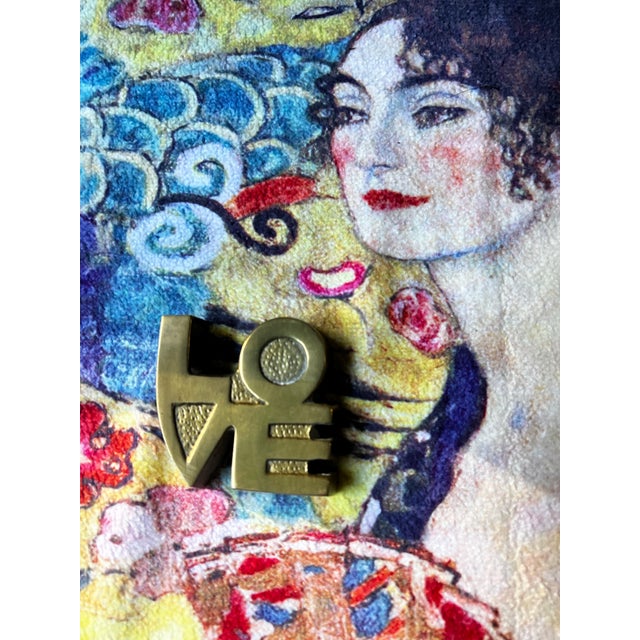 Brass Love Vintage Paper Weight For Sale In Atlanta - Image 6 of 7