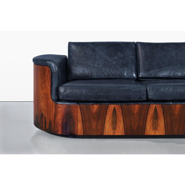 Wood Mid-Century Modern Brazilian Rosewood Sofa by Selig For Sale - Image 7 of 13