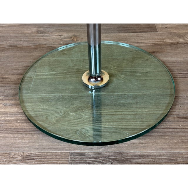Space Age Side Table in Chrome and Glass, 1980s For Sale - Image 10 of 15