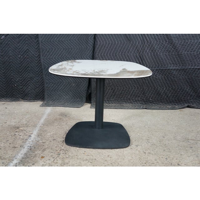 Late 20th Century Lerin Ceramic Faux Marble Modern Contemporary End Table 26" For Sale - Image 9 of 15