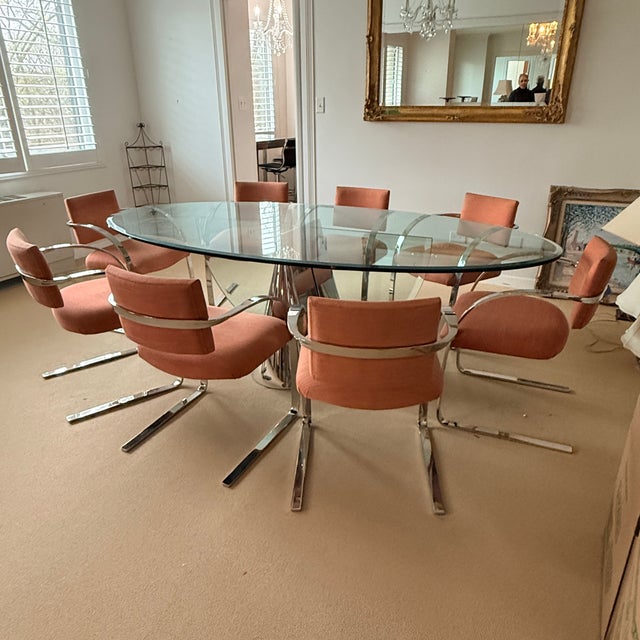 Mid Century Brueton Dining Room Set With 8 Chairs For Sale - Image 14 of 15