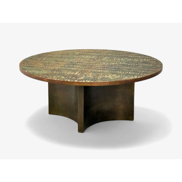 Mid-Century Modern Philip & Kelvin LaVerne, Bronze, Eternal Forest Coffee Table, Usa, 1960s For Sale - Image 3 of 4
