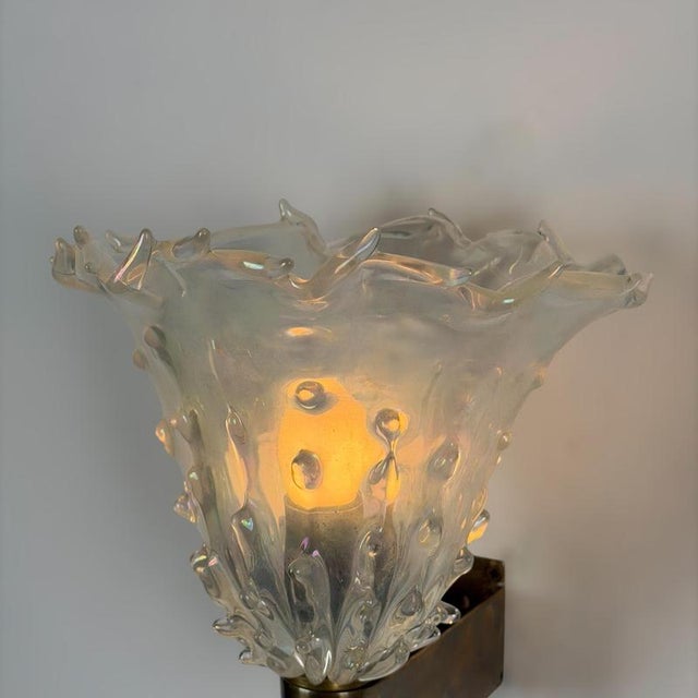 Murano Glass Medusa Sconces from Ercole Barovier, 1940s, Set of 2 For Sale - Image 14 of 17