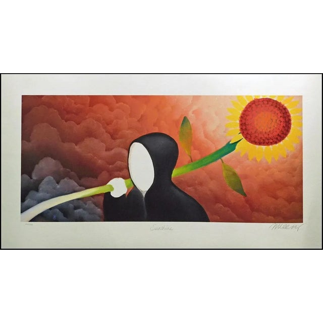 Unframed Limited Edition Lithograph on Paper. Hand signed by the artist. Paper Size: 16" x 30", Image Size: 11.50" x 26"....