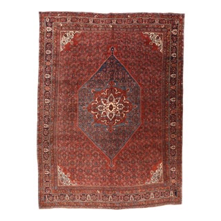 Hand Knotted Persian Bidjar Wool Rug For Sale