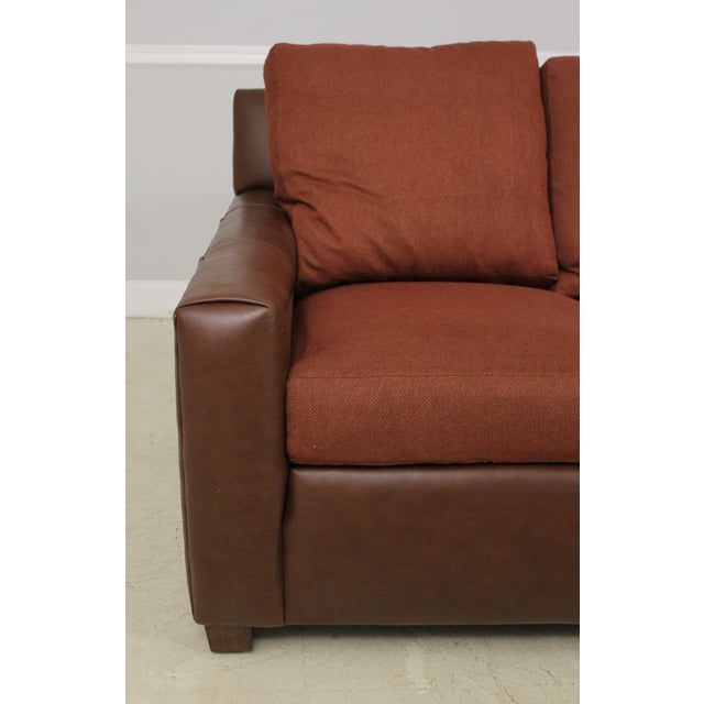 Stickley Leather Sofa W. Upholstered Cushions Chairish