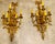 1990s 1990s Pair of Gold Colored Metal Hard Wired Sconces With 5 Candelabras For Sale - Image 5 of 5