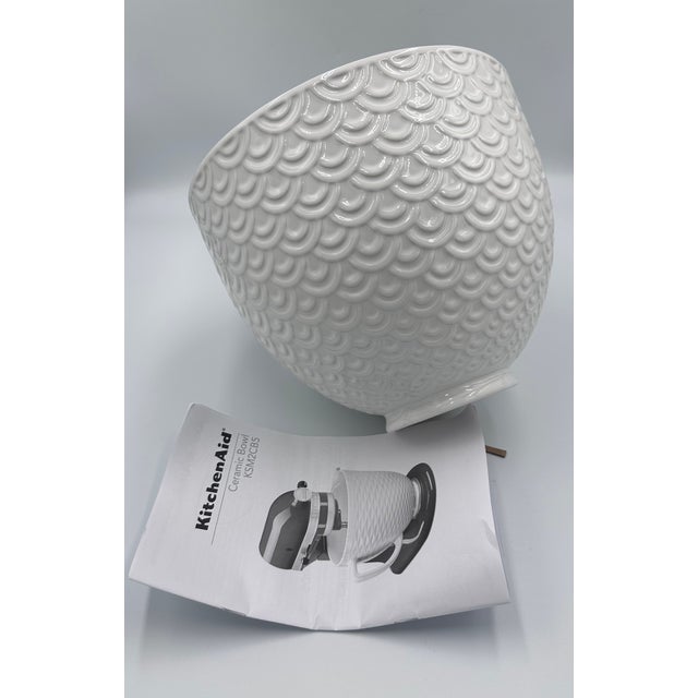 KitchenAid Stand Mixer Mermaid Lace White 5-Qt. Ceramic Mixing Bowl For Sale - Image 11 of 11