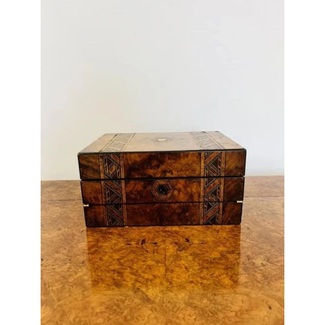 Mid 19th Century Victorian Tunbridge Ware Inlaid Writing Box, 1860s For Sale - Image 5 of 6