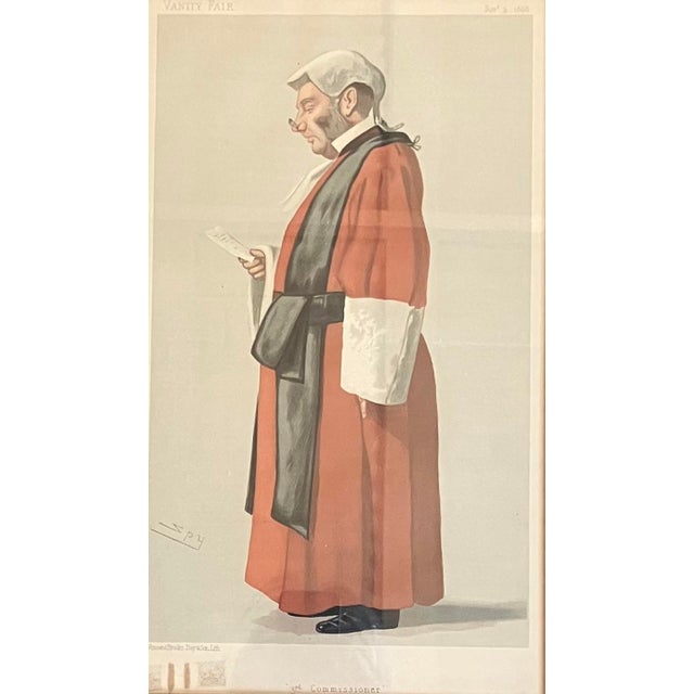 Late 19th Century Late 19th Century Vanity Fair Spy Chromolithograph of Red Robe Judge Sir Archibold Levin Smith, Framed For Sale - Image 5 of 6