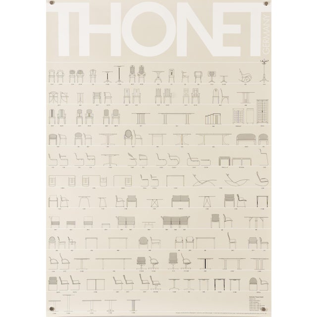 Vintage Thonet Furniture Original Advertising Poster, 1989 For Sale - Image 9 of 9