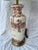 Chinoiserie Vintage Chinoiserie Porcelain Table Lamp W/Silk Pagoda Shade For Sale - Image 3 of 10