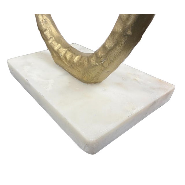 Contemporary Textured Gold Metal Abstract Nomad's Knot Sculpture on ...